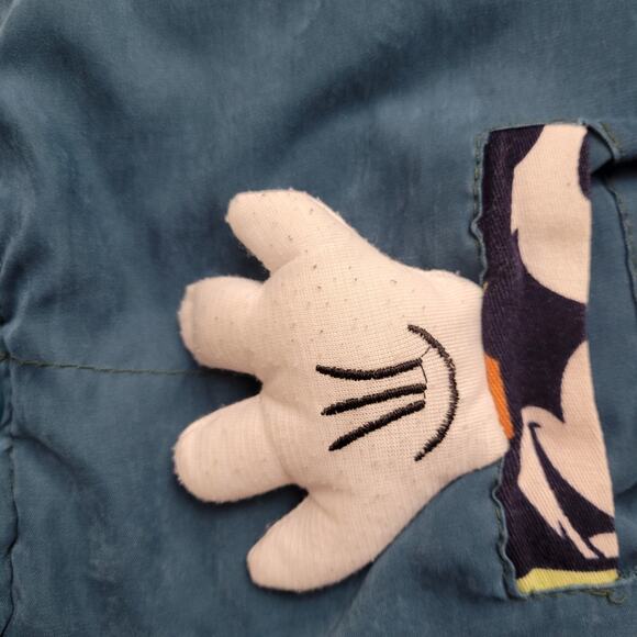 Mickey Winter Coat Toddler 3T Blue Hood Puffy Hands Pockets Lined Warm Outdoors - Picture 4 of 16